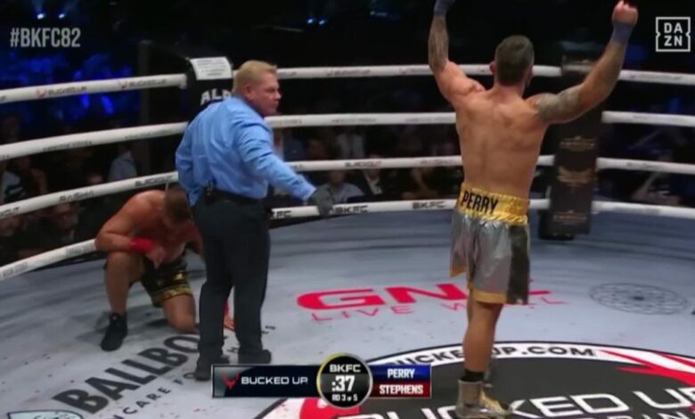 Mike Perry, Jeremy Stephens, BKFC, BKFC 82, Results, TKO