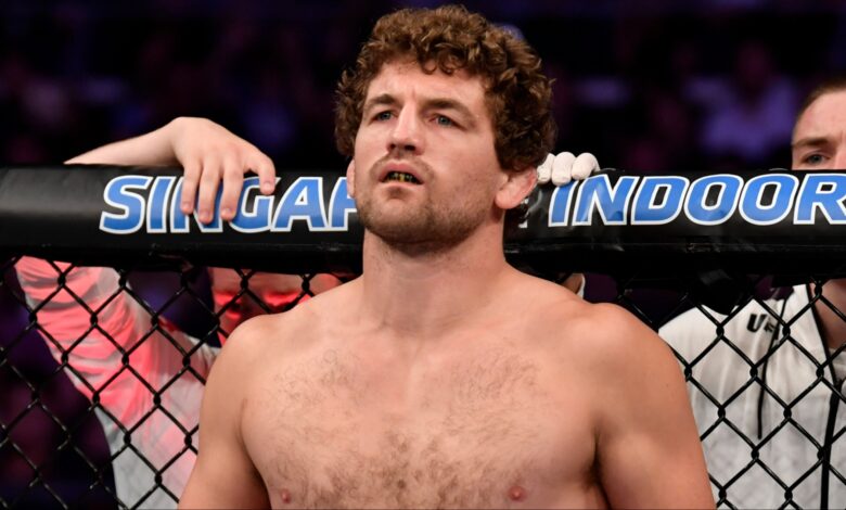 Ben Askren enters the Octagon prior to his fight at UFC Singapore