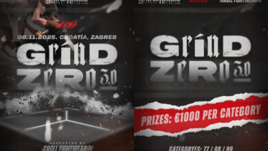 GRIND ZERO 3.0 – The Balkans’ No-Gi Battleground Returns to Zagreb: 1,000 Eur Per Category