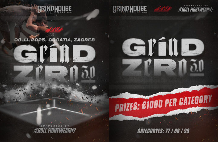 GRIND ZERO 3.0 – The Balkans’ No-Gi Battleground Returns to Zagreb: 1,000 Eur Per Category