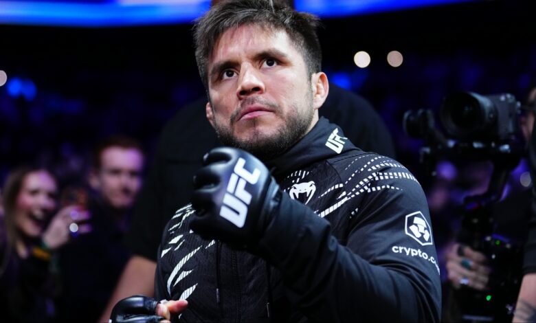 Henry Cejudo walks to the Octagon for his fight at UFC Seattle