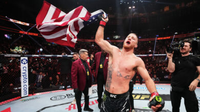 Justin Gaethje UFC celebration