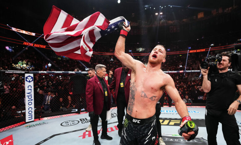 Justin Gaethje UFC celebration
