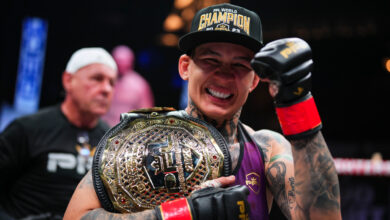 Larissa Pacheco holds PFL Women's Lightweight Championship