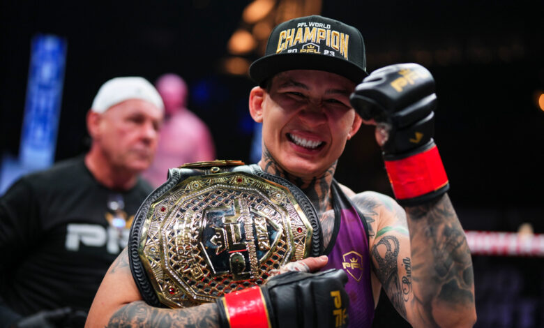 Larissa Pacheco holds PFL Women's Lightweight Championship