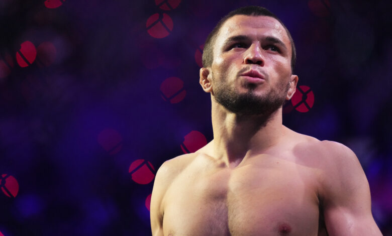 Umar Nurmagomedov enters the Octagon for his fight at UFC 311