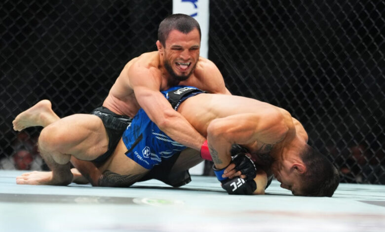 Umar Nurmagomedov controls Mario Bautista at UFC 321