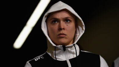 Ronda Rousey enters the arena for her fight against Amanda Nunes at UFC 207