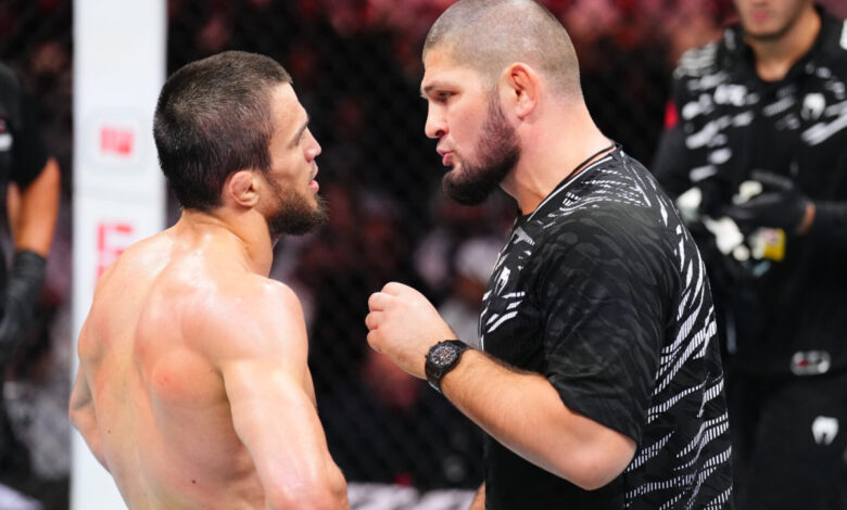 Umar Nurmagomedov speaks to Khabib at UFC 321