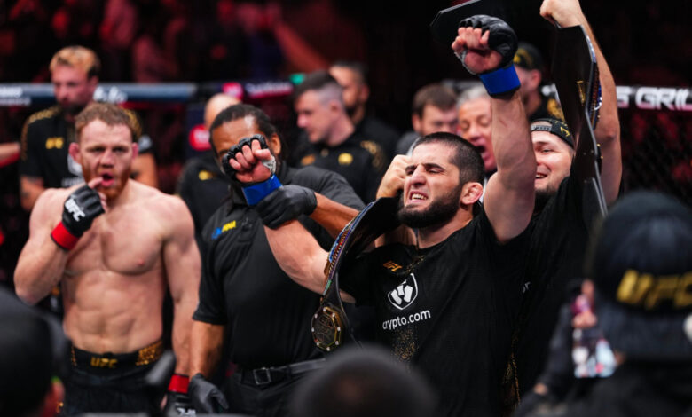 Islam Makhachev defeats Jack Della Maddalena at UFC 322