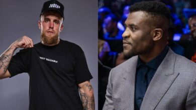 Jake Paul and Francis Ngannou side-by-side
