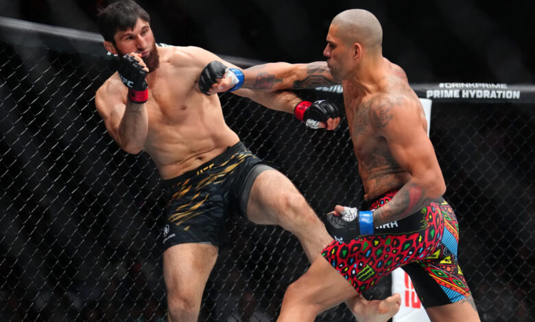 Alex Pereira finishes Magomed Ankalaev at UFC 320