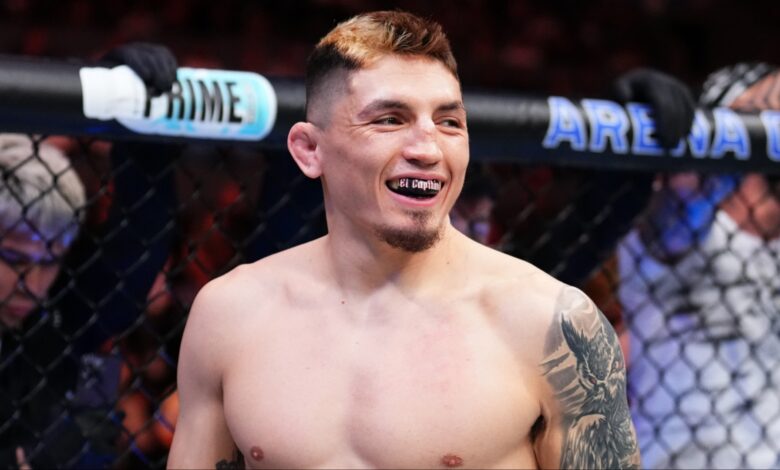 Vince Morales enters the Octagon for his fight against Raul Rosas Jr. at UFC Mexico