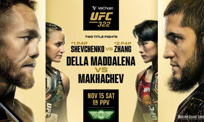 UFC 322, Results, Jack Della Maddalena, Islam Makhachev, Valentina Shevchenko, Weili Zhang, UFC