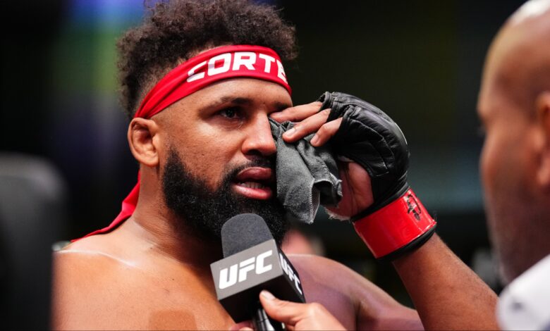 Waldo Cortes-Acosta is interviewed after a TKO win at UFC Vegas 110