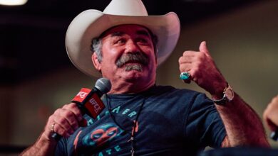 Don Frye speaks during a Q&A session at the UFC X exhibition