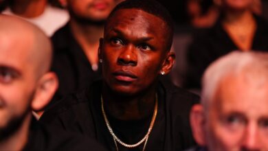 Israel Adesanya attends UFC 317 in Las Vegas