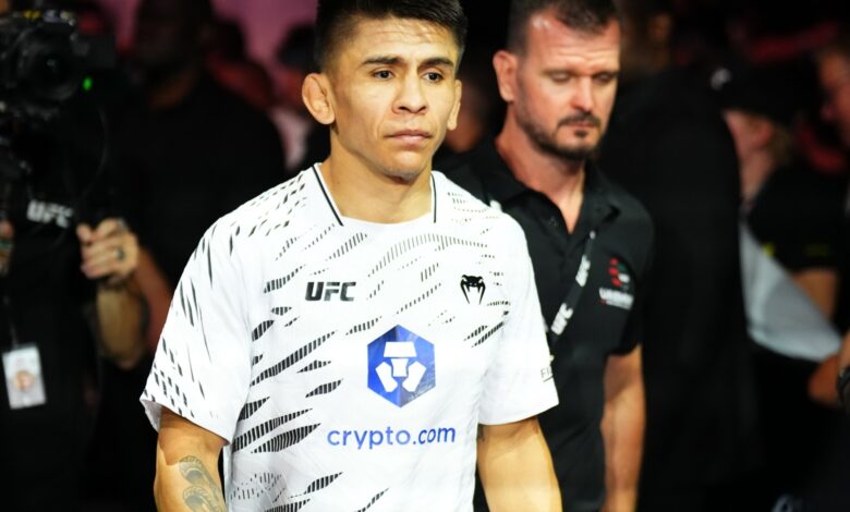 Mario Bautista walks to the Octagon for his fight at UFC 321