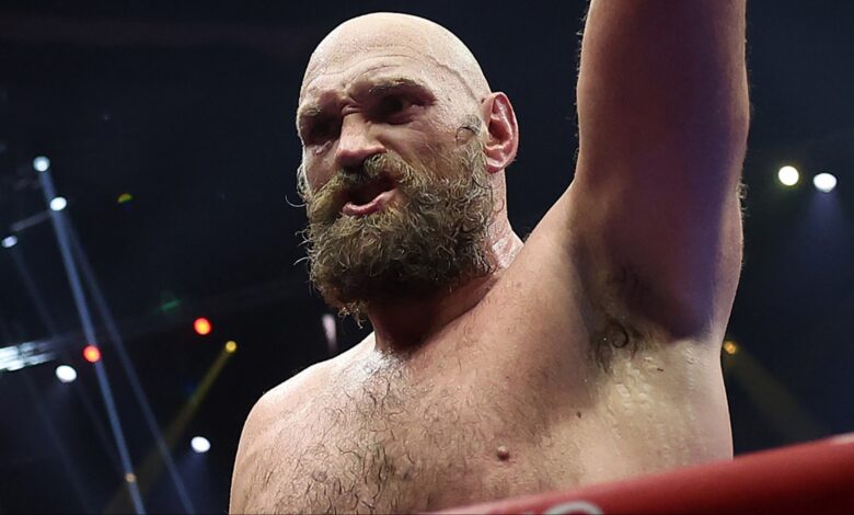 Tyson Fury enters the ring for his rematch against Oleksandr Usyk