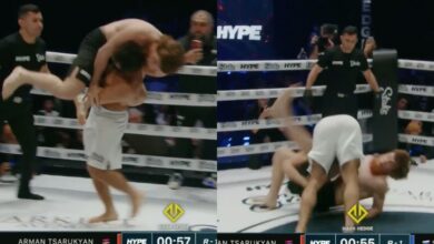 (WATCH) Arman Tsarukyan Manhandles “Shara Bullet” With A Vicious Body Slam