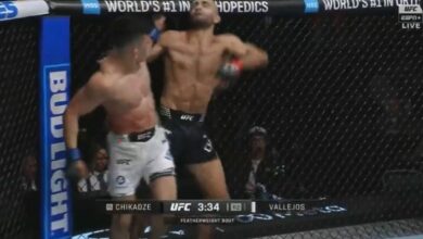 Kevin Vallejos, UFC Vegas 112, KO, Giga Chikadze, Results, UFC