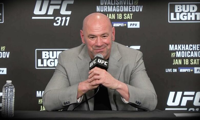 Dana White UFC press