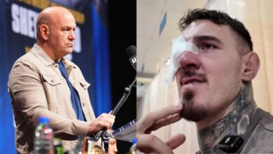 Dana White Tom Aspinall Eye