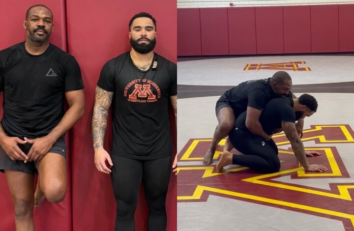 (WATCH) Olympic Gold Medalist Gable Steveson Grapples With Jon Jones