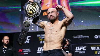 Alexander Volkanovski UFC 325 weigh ins