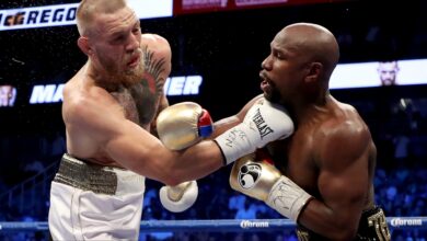 Conor McGregor and Floyd Mayweather Jr.