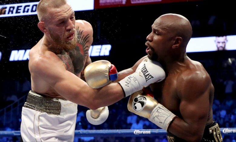 Conor McGregor and Floyd Mayweather Jr.