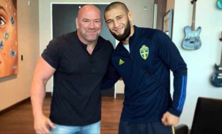 Dana White and Khamzat Chimaev