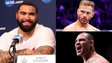 Gable Steveson, Stipe Miocic, and Cain Velasquez