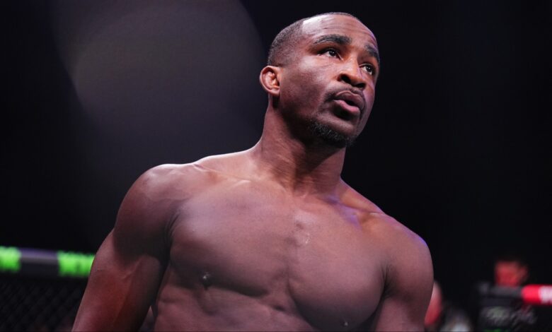 Geoff Neal enters the Octagon for his fight at UFC 308