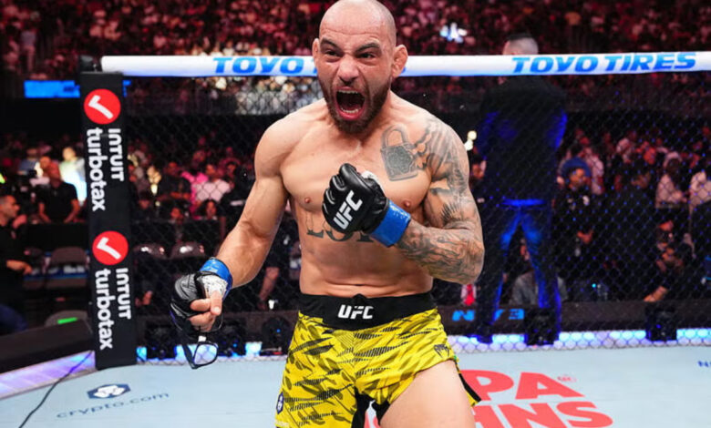 Jean Silva celebrates UFC win