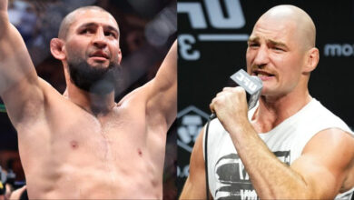 Khamzat Chimaev and Sean Strickland