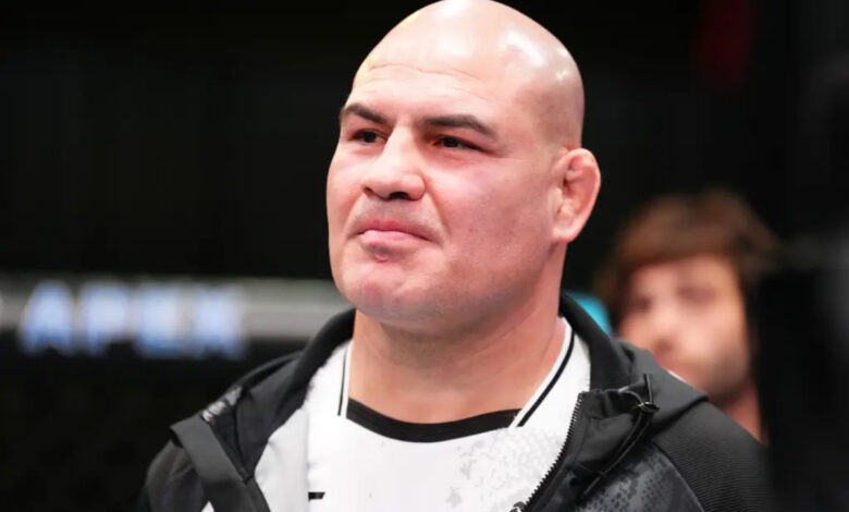 Cain Velasquez serves as a coach during a UFC event
