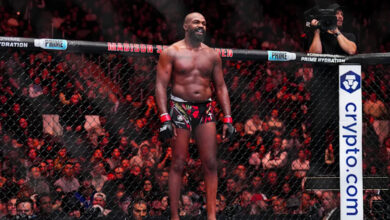 Jon Jones during his UFC 309 fight at MSG