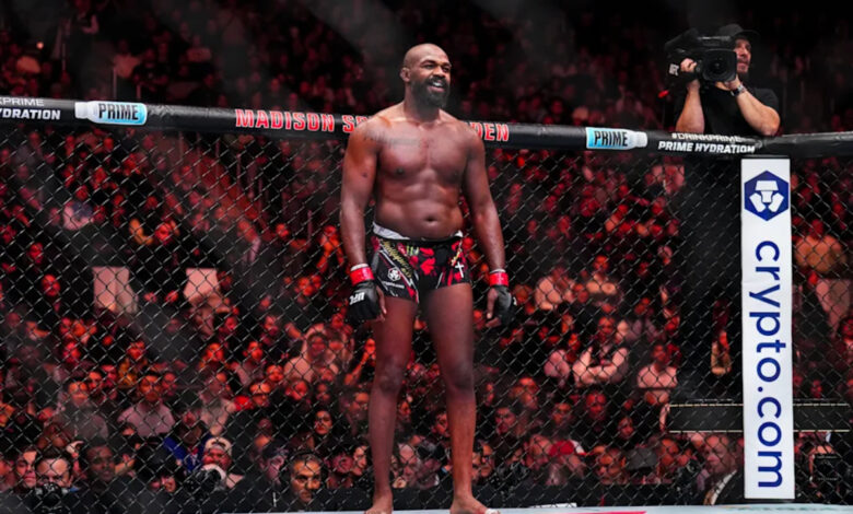Jon Jones during his UFC 309 fight at MSG