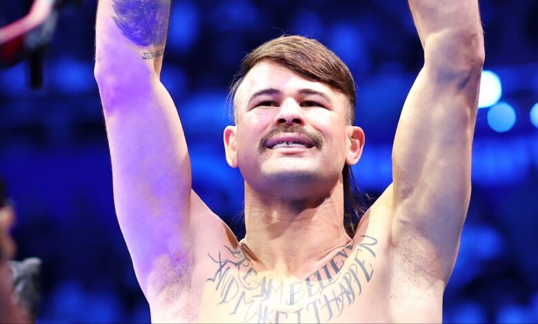 Diego Lopes enters the Octagon for his fight at UFC 325