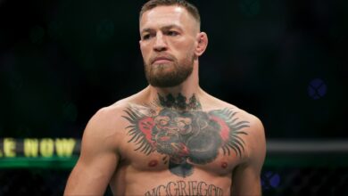 Conor McGregor enters the Octagon for his fight at UFC 264