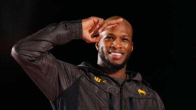 Michael Page during UFC open workouts