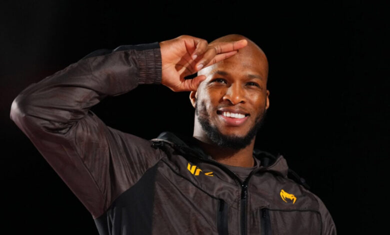 Michael Page during UFC open workouts