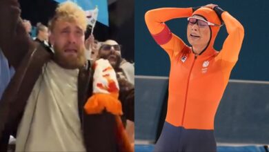 Jake Paul reacts to Jutta Leerdam's historic win at the 2026 Winter Olympics