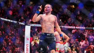 Petr Yan celebrates elite UFC 323 performance