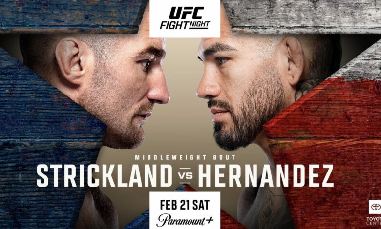 UFC Houston, Sean Strickland, Anthony Hernandez, Results, UFC
